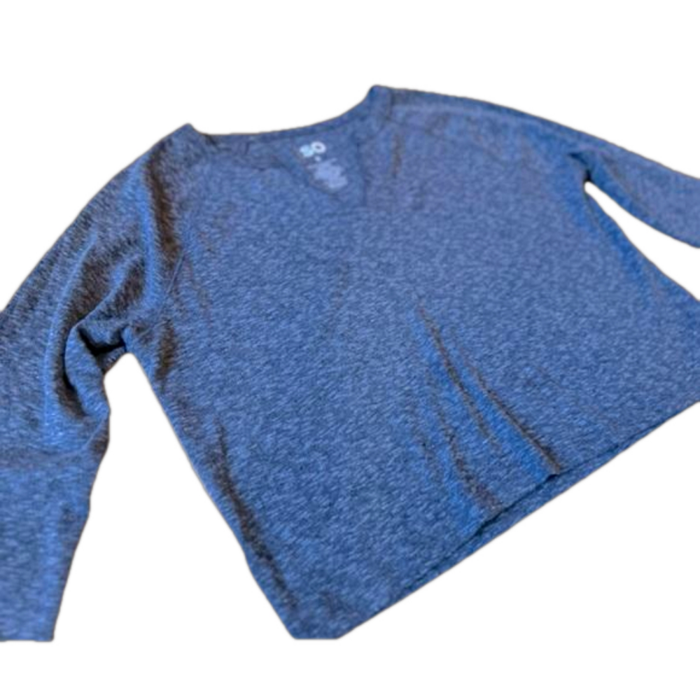 Women’s SO Long Sleeve Gray Crop Top T Shirt Size S